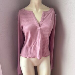 Old navy Pink Ribbed Women's Top size medium nwt